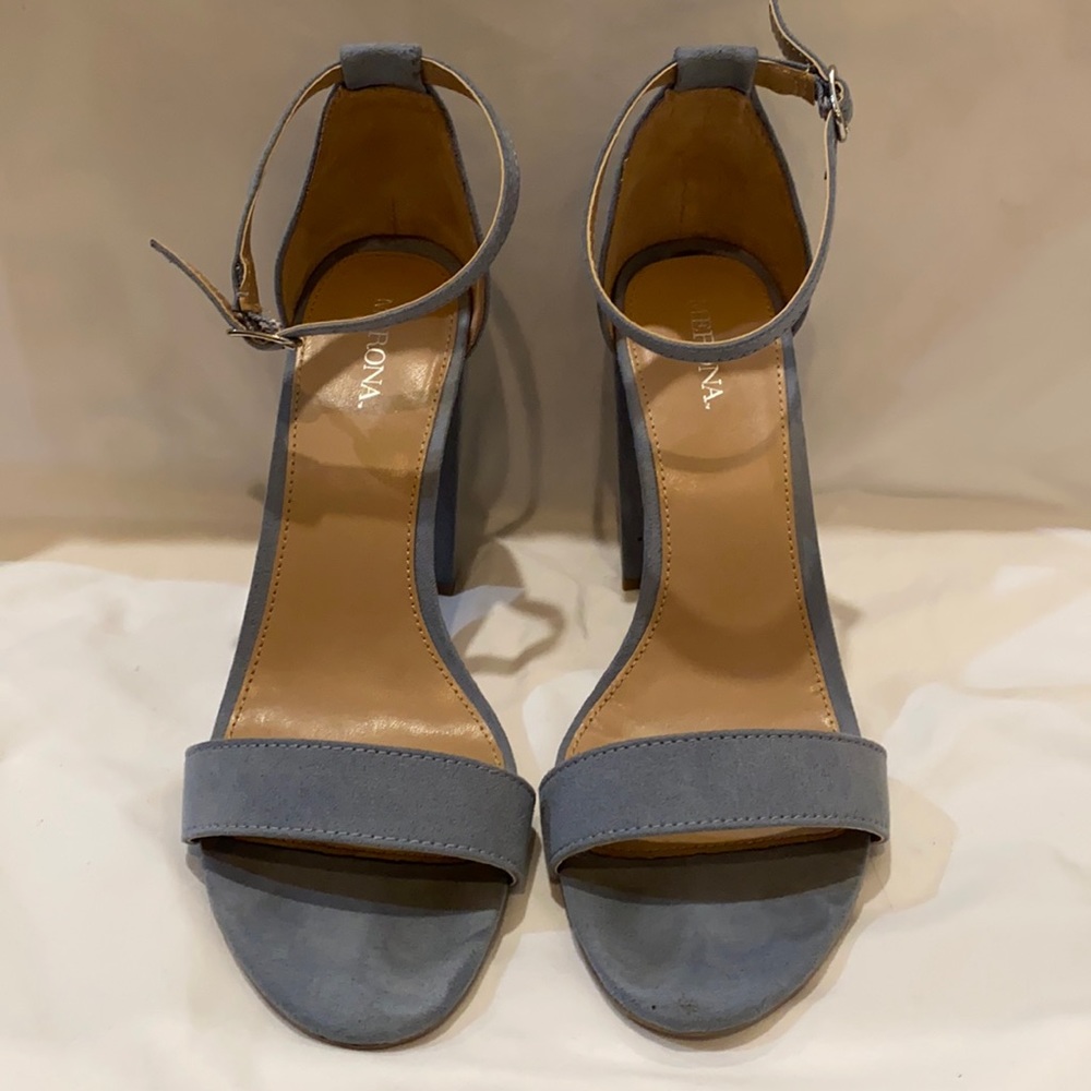Merona block heel with ankle strap - Blue